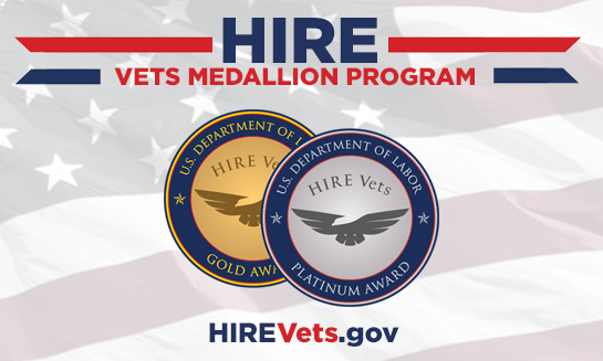 Hire Vets Gold Medallion Program Recipient